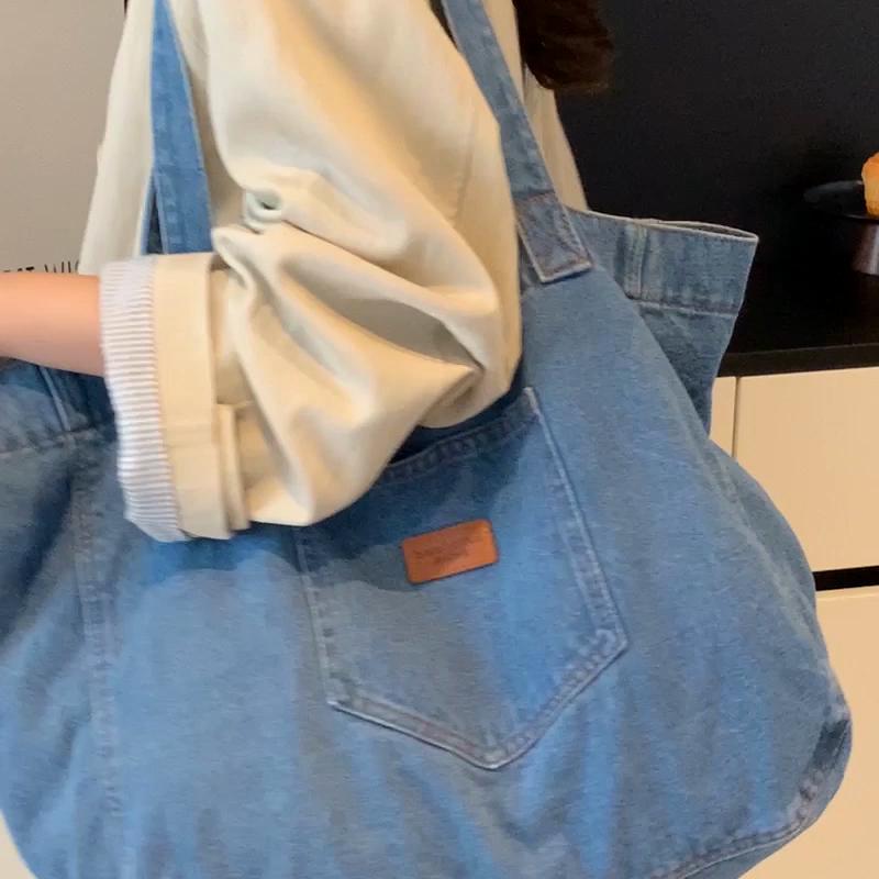 Sac à Bandoulière Grande Capacité Sac Fourre-Tout Vintage pour Femmes Sac à Main Étudiant