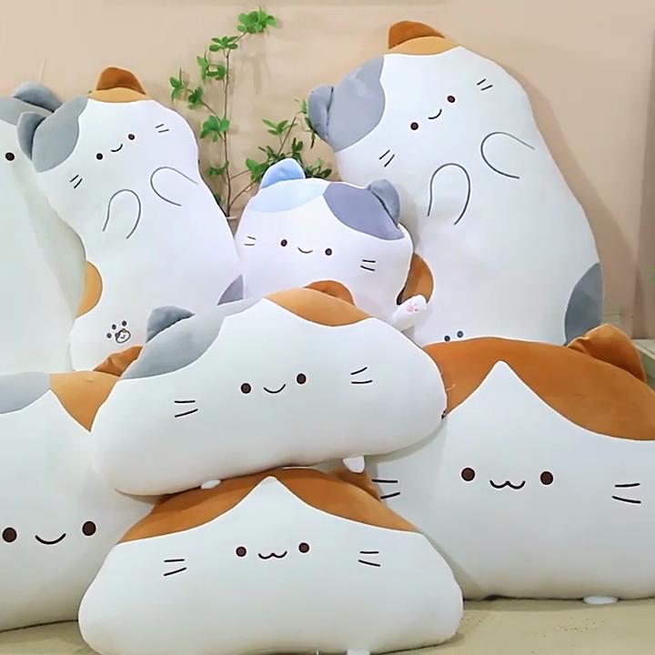 Plush Cat Pillow Large Long Body Office Nap Cushion Girls Gift For Restful Sleep