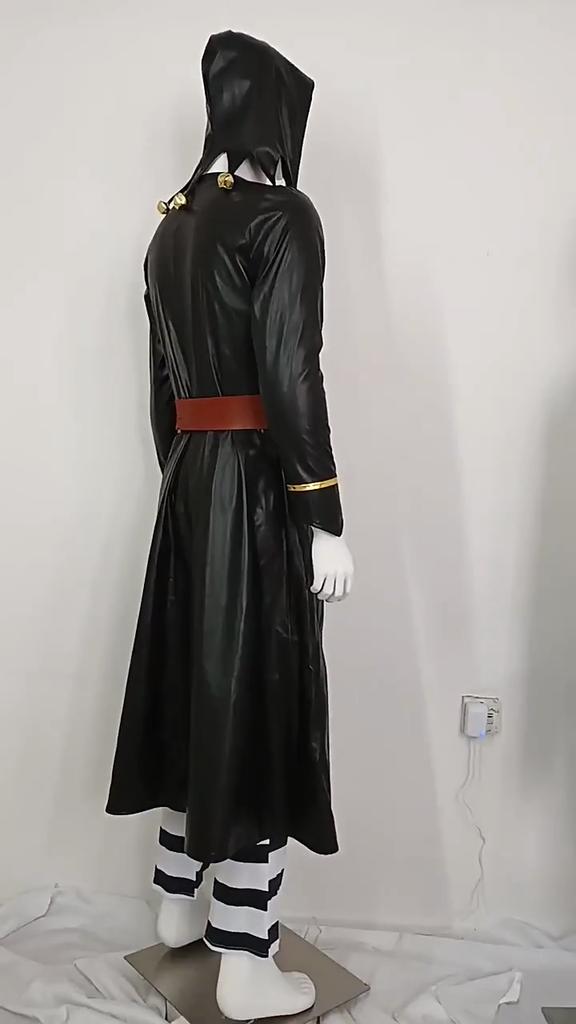JoJo Risotto Nero Cosplay Anime Uniform Hooded Bizarre Adventure Halloween Golden Wind Costume Party Outfit for Men