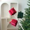 Christmas Plush Garland With Red Green For Holiday Decor And Gift Wrapping