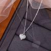 925 Silver Heart Necklace Women Simple and Stylish Light Luxury Pendant Jewelry Gift