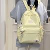 Junior High School Student Backpack Large Capacity Schoolbag Lightweight Women's Solid Color Backpack