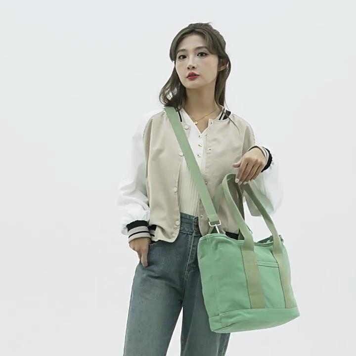 Simple Wide Strap Canvas Tote Bag - Durable Lightweight Shoulder Bag for Casual Commuting