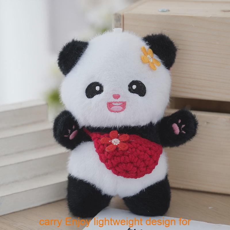Panda Plush Keychain With Soft Pp Cotton Filling For Backpack And Gift