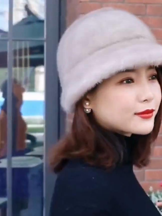 Winter New Mink Fur Hat for Women Middle-aged and Elderly Mothers Imitation Fur Ear Protection Warm Fashion Fisherman Hat