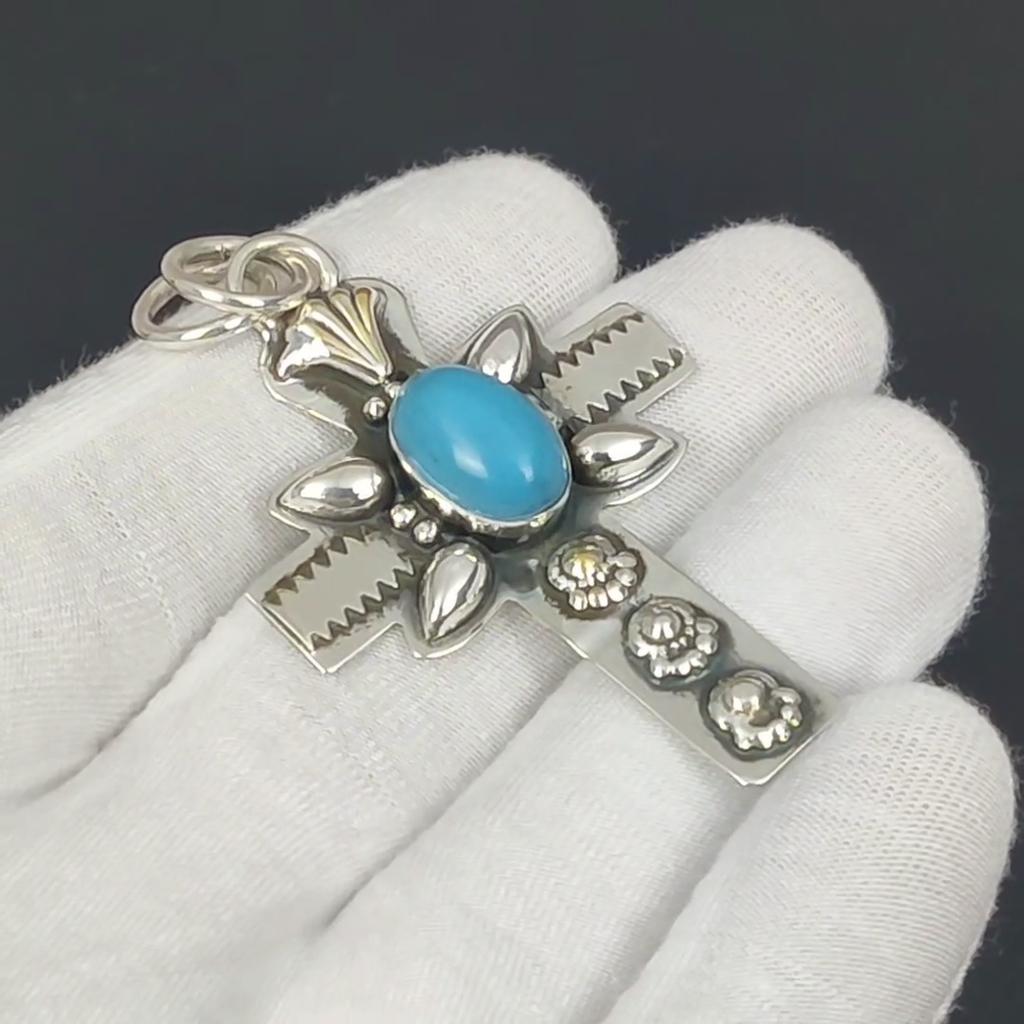 Sleeping Beauty Turquoise Natural Pendant, 925 Sterling Silver Pendant, Turquoise Jewelry Necklace Pendant, Valentine Gifts, Mother day Gift