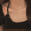 Nuovo Arrivo 2022 Collana in Acciaio di Titanio Europea e Americana per Donna Catena Clavicolare Cool e Minimalista con Lucchetto