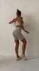 Auroth Woman Seamless Yoga Set Sports Bra High Waist Biker Shorts Workout Sportswear Running Gym Sport Suits