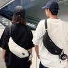 Large Capacity Men's Sports Chest Bag Student Travel Shoulder Bag Solid Color Messenger Bag