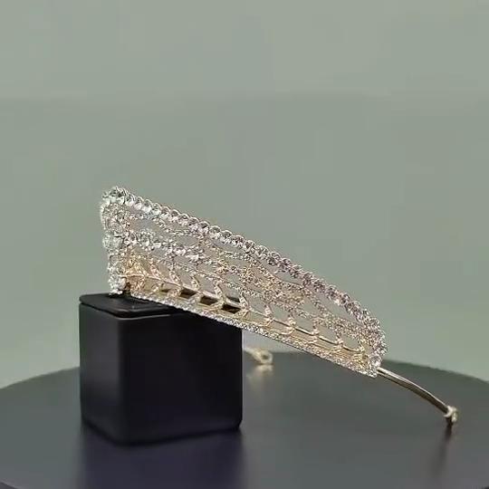Crystal Zirconia Tiara - Luxury Wedding Crown for Bride Queen Princess