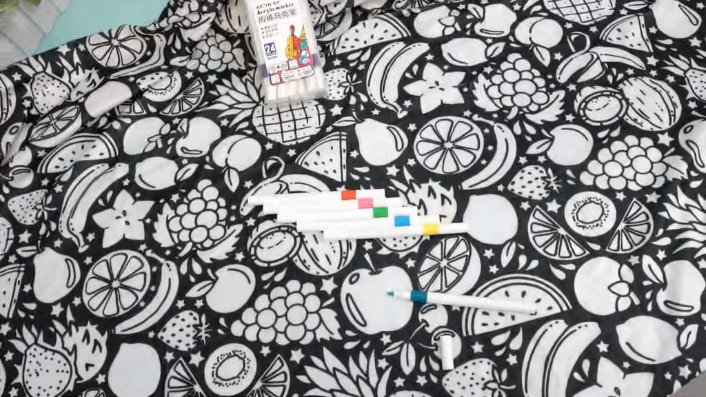 DIY Coloring Blanket With 24 Color Acrylic Markers Floral Theme Cloth Painting Throw Blanket For Sofa Bedroom Decor Gift