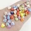 10 unids/bolsa 10 mm hecho a mano colorido forma de corazón cuentas de cerámica cuentas espaciadoras de porcelana para pulsera collares joyería DIY fabricación artesanal