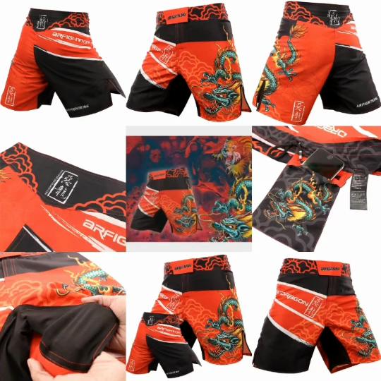 MMA Dragon shorts training Kickboxing Muay Thai Gym fitness pants Workout