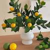 Lemon Branch Centerpiece Artificial Lemons Tree Branches Faux Greenery Stems with Lifelike Fruits Realistic Zero Care Fruit Fake Plants for