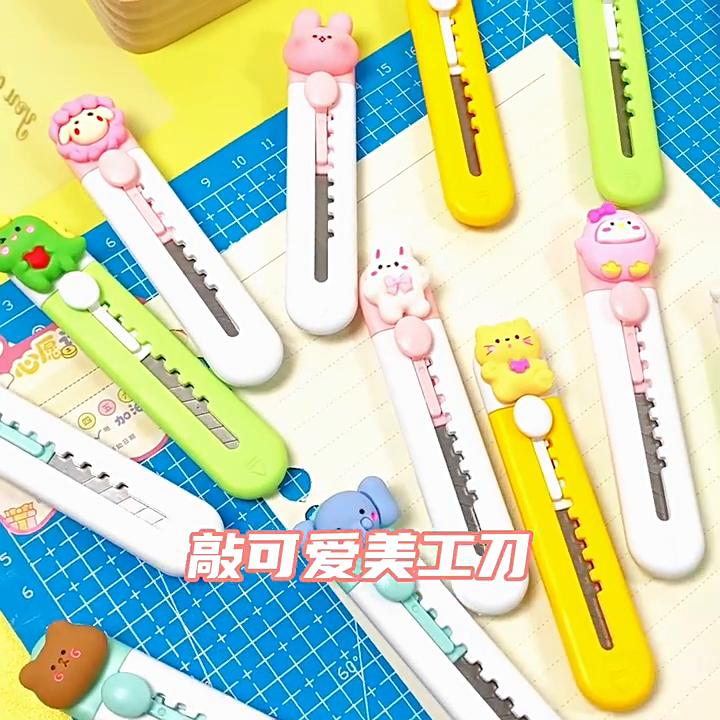 1ks malý užitkový nožík Roztomilý roztomilý kreslený nůž na krabičky pro kočičí tlapky Krásný otvírák na dopisy Kawaii Kreativní psací potřeby Příslušenství