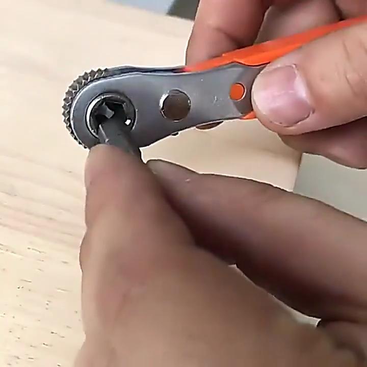 Ratchet Screwdriver Set with Narrow Space Ratchet Handle, Front & Rear, Elbow Wrench, Right Angle Bending, Cross Screwdriver
