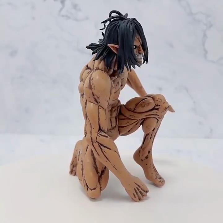 15cm Attack on Titan Action Figure Kneeling The Founding Titan PVC Model Miniature Figurine Ornament Collectible Muscle Eren-Jaeger Figure Anime