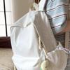 Girls' Solid Color Backpack Junior High School Students Lightweight Schoolbag Large Capacity Backpack