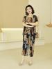 Women's Plus Size Printed 2-Piece Set – Casual Short Sleeve Summer Outfit (XL-5XL)