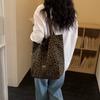 Borsa Tote Double-Face Stampa Leopardo Borsa a Spalla da Donna Borsa di Grande Capacità