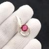 Natural Pink Tourmaline Gemstone 925 Sterling Silver Jewelry Pendant 1" For Her CP-24-4