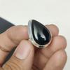 Natural Black Onyx Adjustable 925 Sterling Silver Ring - Fits US Sizes 6 To 11 - Handmade Boho Jewelry for Women & Men, Gifts For Mom