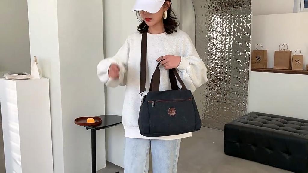 Women Canvas Bag Handbags for Women Shoulder Messenger Crossbody Tote Large Capacity Work Bags
