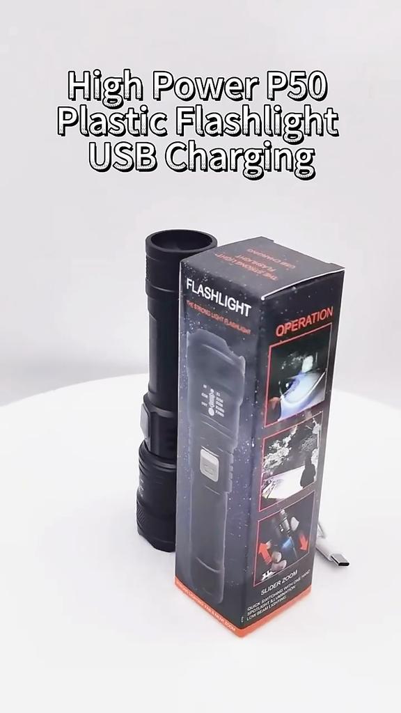 Telescopic Zoom Flashlight High Power Torch Light USB Rechargeable LED Flashlight Portable Tactical Lantern Outdoor Strong Light