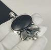 Natural Black Obsidian, Black Spinal Gemstone Silver Pendant In 925 Sterling Silver- Handmade Design, Everyday Wear Jewelry, Unique Pendant Gifts