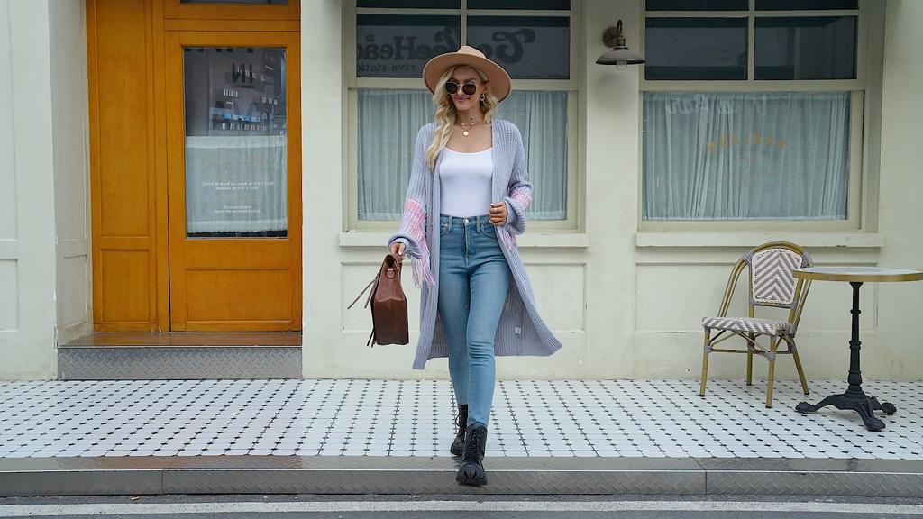GMXIA Cardigan a maniche lunghe autunno inverno casual alla moda da donna