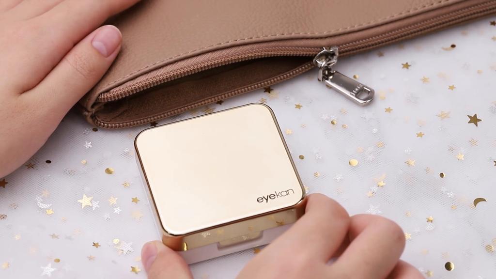 1Pcs Reflective Cover Contact Lens Case Set With Mirror Solid Color Portable Contact Lens Container Lovely Travel Kit Box