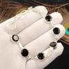 Svart Onyx Edelsten 925 Sterling Sølv Smykker Håndlaget Armbånd Jubileumsgave RB-14-17
