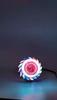 Motorcycle LED Tail Brake Light Dual Mode Flashing Red Blue Chrome Plated Universal Waterproof Safety Lamp High Brightness
