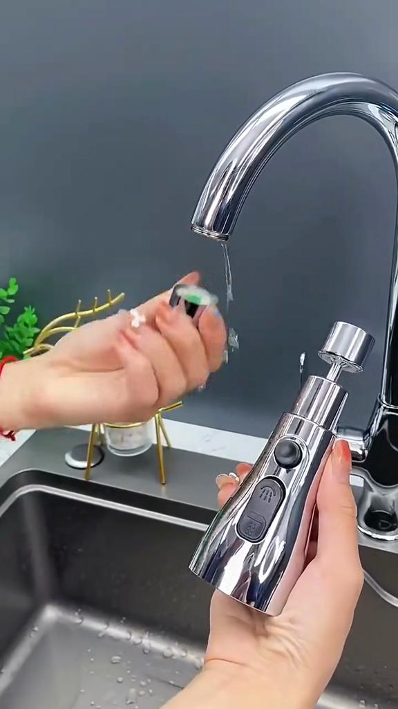 Universal 360° Rotate Kitchen Faucet Extender Aerator Plastic Splash Filter Kitchen Washbasin Faucet Bubbler Nozzle Aerator