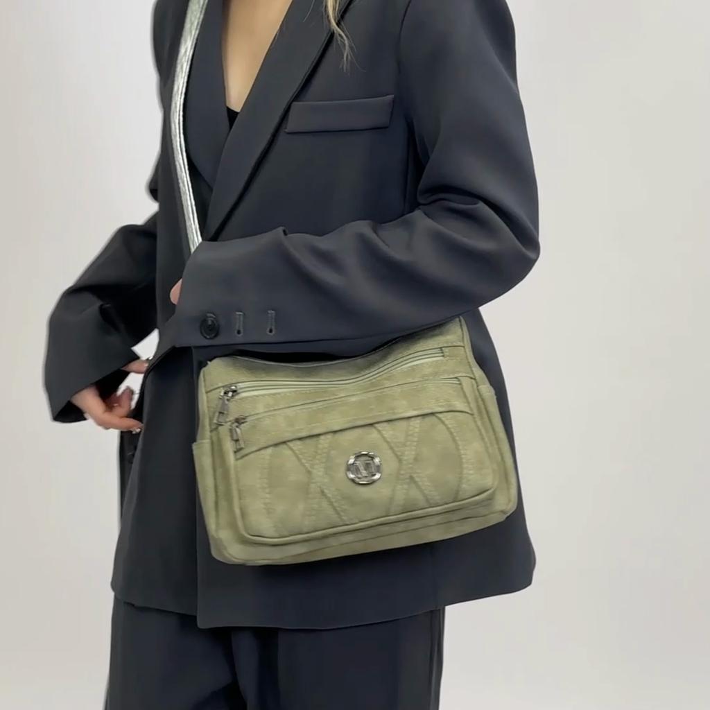 Messenger Bag Multi-compartment Soft Leather Women's Bag Mother Bag