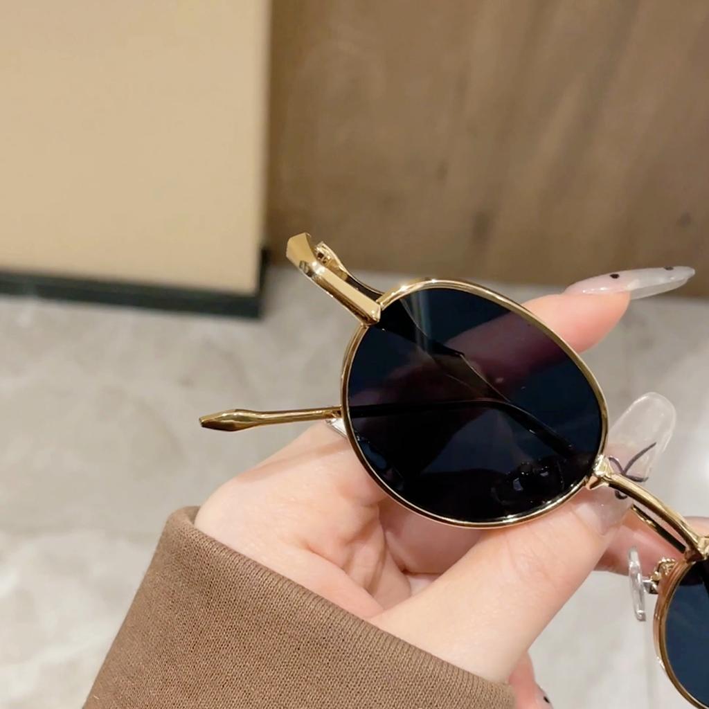 Anti Blue Light Glasses Women Small Frame Metal Oval Shades Sunglasses For Men Vintage Eyewear Frames Ladies Sun Glasses Design