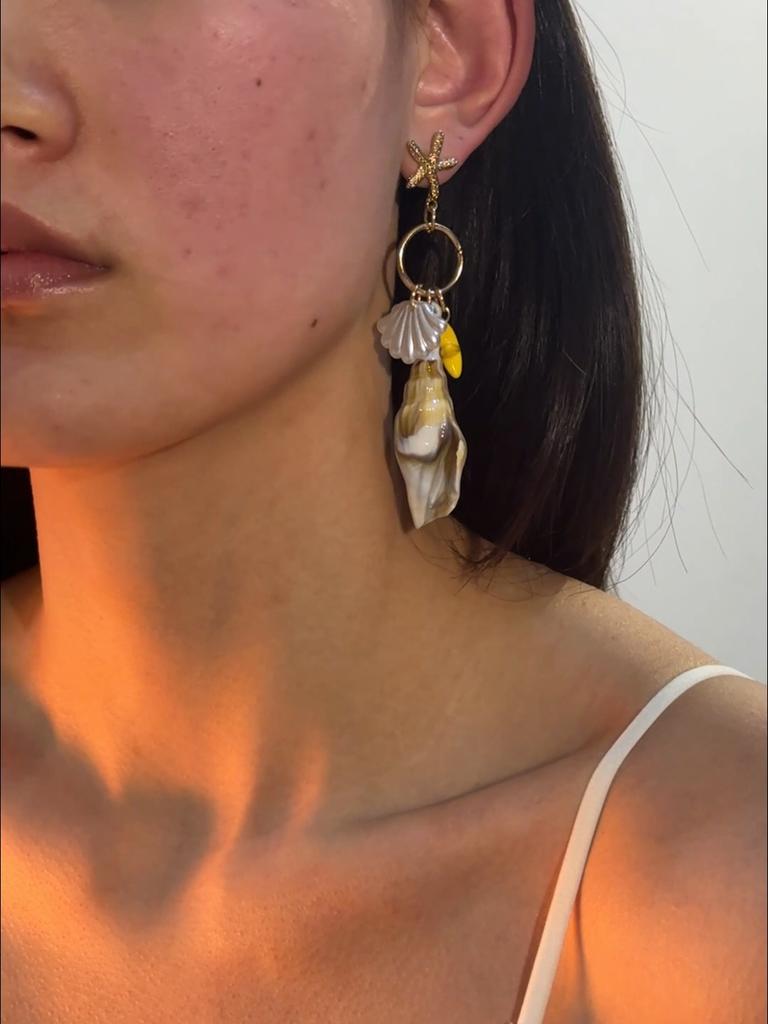 Personalized Bohemian Shell Conch Pendant Earrings Women's Jewelry Starfish Pendant Beach Wind Long Earrings Jewelry