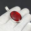 Röd granat ädelsten Handgjord 925 sterling silver smycken hängsmycke uttalande Bohemian hänge Röd granat ädelsten hänge för gåvor