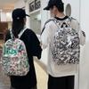 Graffiti Print Backpack Junior High School Student Lightweight Schoolbag Men and Women Large Capacity Backpack