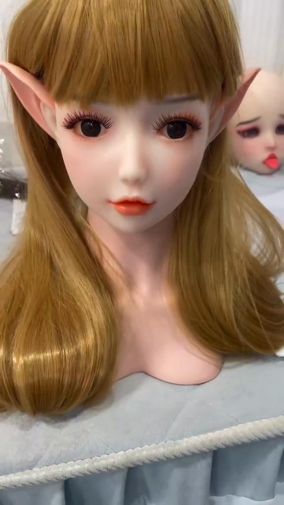 ראש בובה מין לגברים TPE מין אוראלי אוזני אלף ניתקות עם פה כוס אוננות צעצוע מין ארוטי למבוגרים