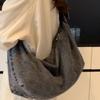 Vintage Tote Bag Women's Denim Bag Lightweight Large Capacity Shoulder Crossbody Bag