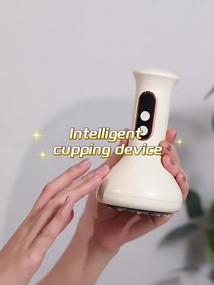 Intelligente Schröpfmassage-Maschine 9 Stufen Vakuumsaugbecher USB Wiederaufladbar für Heiße Kompresse Arm- und Beinmassage Handheld Schaben