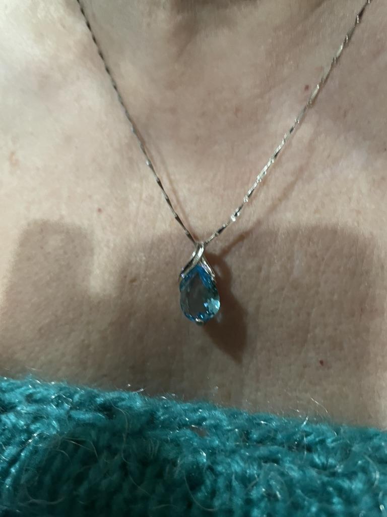 Ciondolo In Argento 925 Con Acquamarina Blu Naturale: Gioiello Boho Fatto A Mano, RI-4677