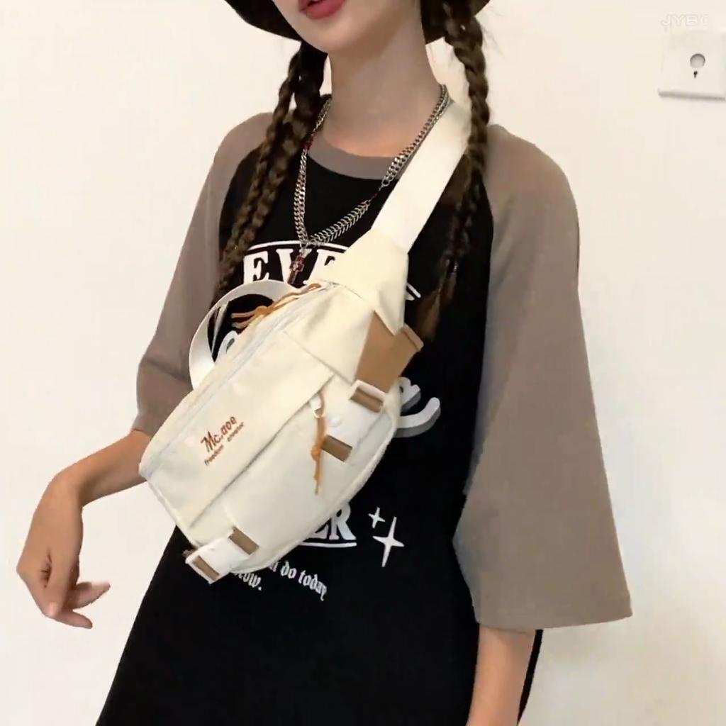 Bolsa de Peito Feminina Moda Tendência Bolsa de Cintura Rua Hip-hop Pochete Unissex Bolsa de Cinto Qualidade Nylon Bolsas de Ombro Femininas Crossbody