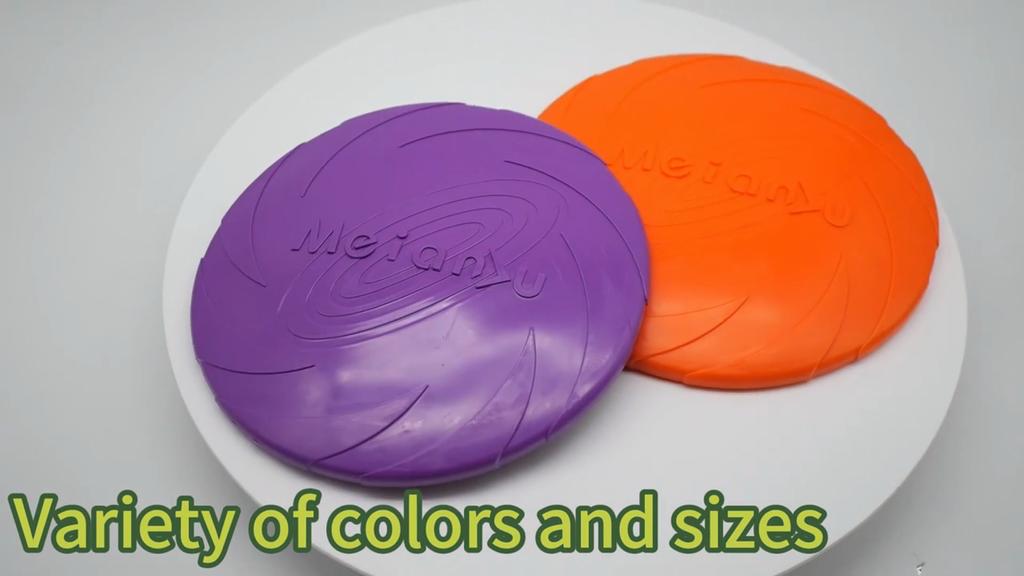 Pet Dog Flying Disk Toy Silicone Material Environmentally Friendly Anti-Chew Dog Puppy Interactive Training Pet Supplies E2