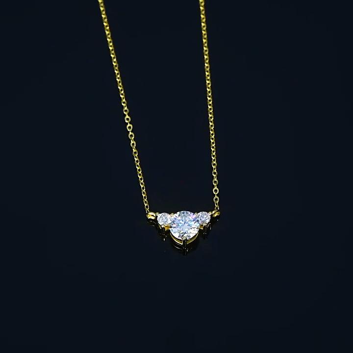 Fashion Trendy Versatile Moissanite Necklace Unique Design Clavicle Chain D VVS1 Delicate Premium Jewelry For Women