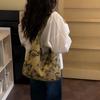 Canvas Tote Bag with Butterfly Print and Long Shoulder Strap for Women Daily Use