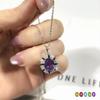 S925 Silver Necklace with Natural Topaz/Crystal Pendant, Colorful Gemstone Jewelry for Women
