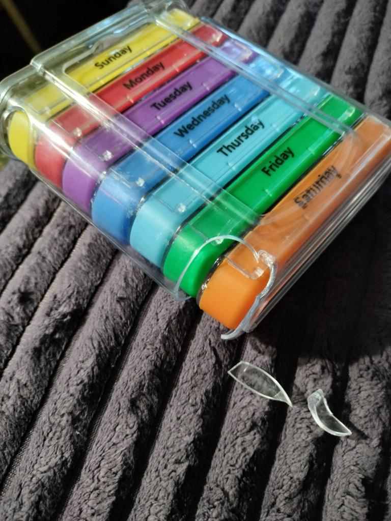 Pill Box Betife - Contenitore Per Pillole 4 Volte Al Giorno, Organizer