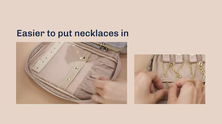 Jewelry Travel Organizer Case for Home Jewelry Organizer Storage Ring Binder Clear Bags Zipper Rolls Pouch for Necklaces,Earrings,Rings,Bracelets